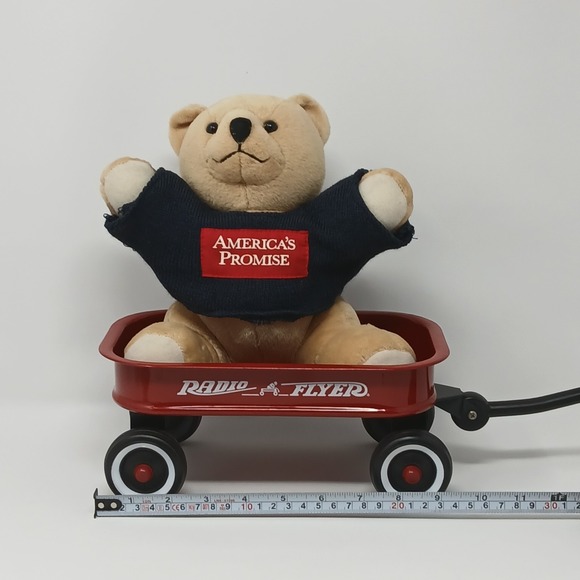 Radio Flyer Red Wagon Metal Decorative Small Toy Model Collectible Vintage Plush - Picture 2 of 7